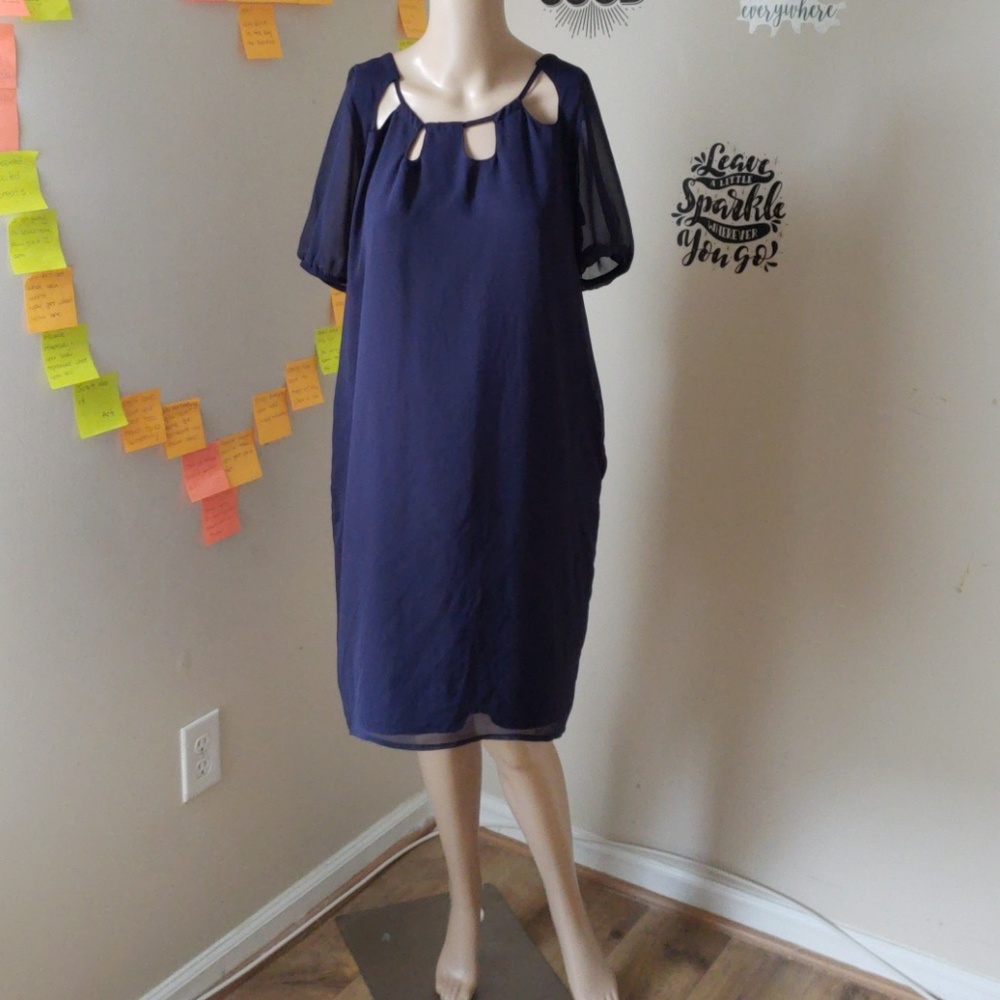 New York & Company blue dress